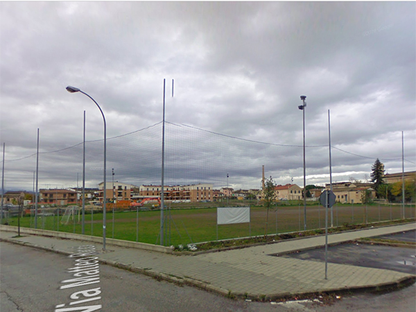 Vista del campo da calcio Paolinelli